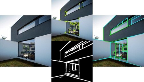 Wireframes parsed from images of man-made environments